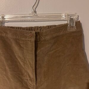 Vintage Denim & Co Tan Flared High Waisted Corduroy Pants with Elastic Waist